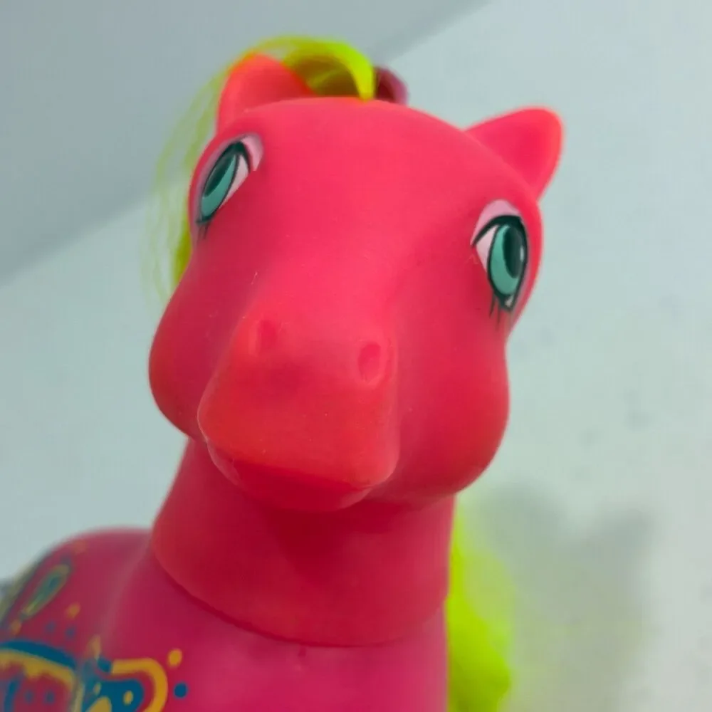 VTG G1 My Little Pony Rockin Beat Sweet Notes Pink Yellow Crimped Hasbro 1990